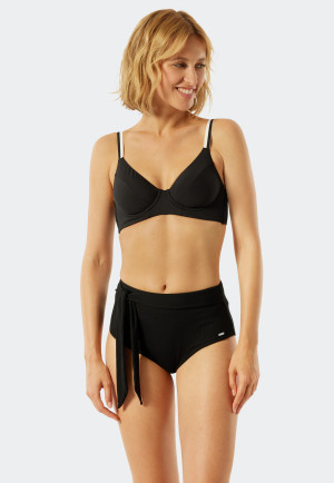 Top per bikini con ferretto e spalline variabili, nero - California Dream