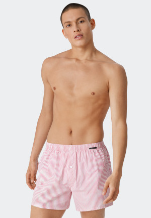Boxershorts 2er-Pack Webware uni gestreift mehrfarbig - Fun Prints