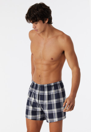 Confezione da 2 boxer in tessuto tramato in tinta unita a quadri, multicolore - Boxershorts Multipacks