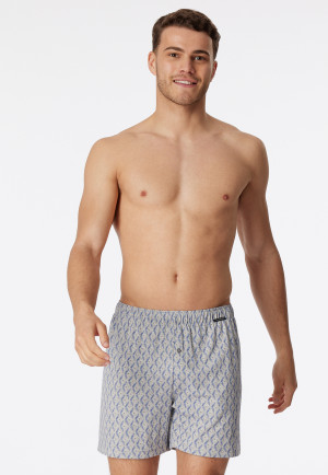 Boxer indigo imprimé - Fine Interlock