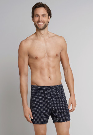Boxer bleu marine en jersey imprimé - Dark Sapphire