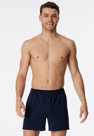 Boxer shorts Organic Cotton patterned midnight blue - Comfort Fit