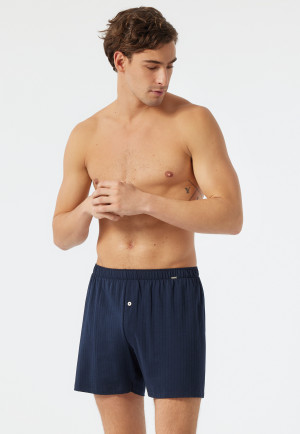 Boxer shorts Tencel pinstripe pattern dark blue - selected! premium inspiration