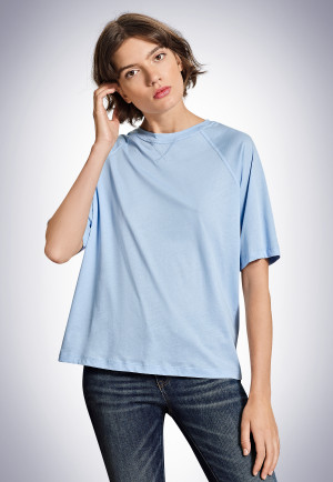Boxy-Tee-Shirt hellblau - Revival Carla