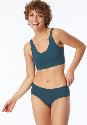 Bustino reversibile in petrolio - Casual Seamless