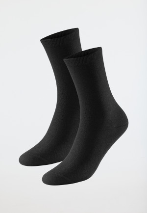 Damensocken 2er-Pack Organic Cotton schwarz - 95/5