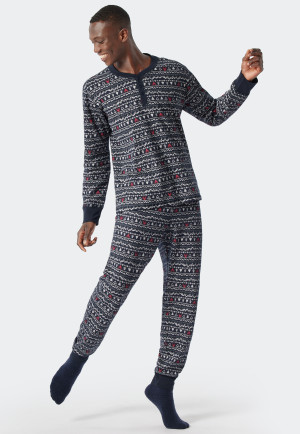 Confezione regalo con pigiama e calze da uomo stampa Waterprint - X-Mas
