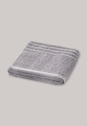 Asciugamano con struttura 50x100 di colore argento - SCHIESSER Home