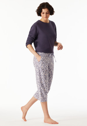 Pantalon 3/4-long Fleurs imprimé multicolore - Mix+Relax