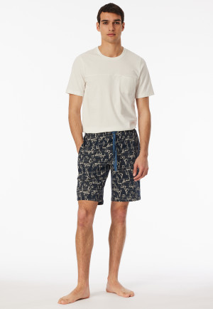 Pantalon court bleu marine - Mix+Relax