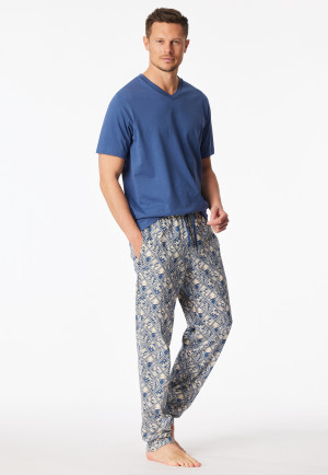 Long beige printed pants - Mix+Relax