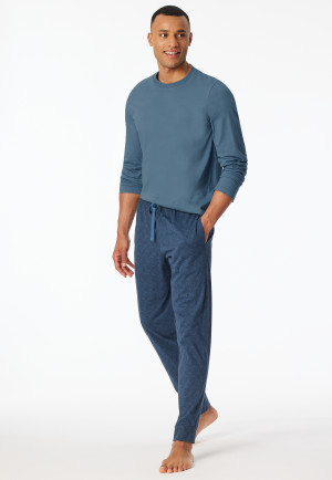 Pantaloni lunghi in jersey blu atlantico fantasia - Mix+ Relax