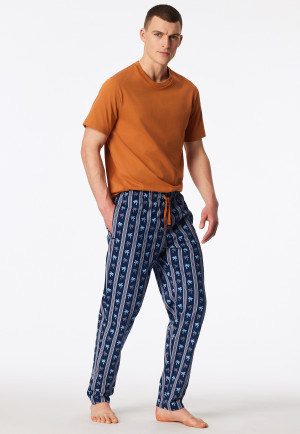 Pants long checks graphite printed - Mix+Relax