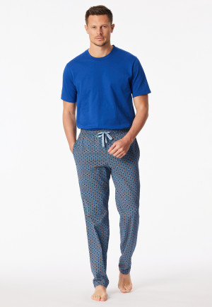 Hose lang pacific blue bedruckt - Mix+Relax