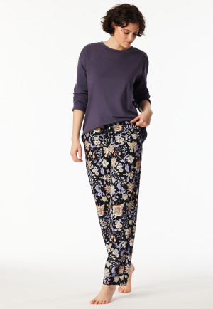 Pantalon long noir imprimé - Mix+Relax