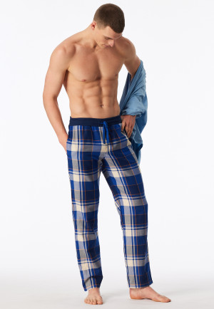 Pants long woven fabric royal chequered - Mix+Relax