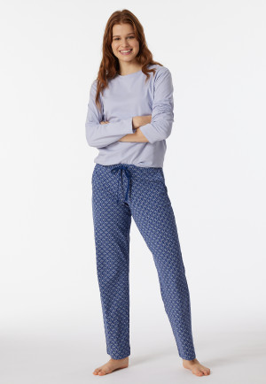 Lounge pants long jersey patterned multicolored - Mix & Relax