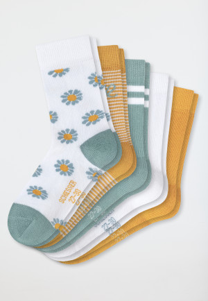 Mädchensocken 5er-Pack Blumen mehrfarbig - Blume