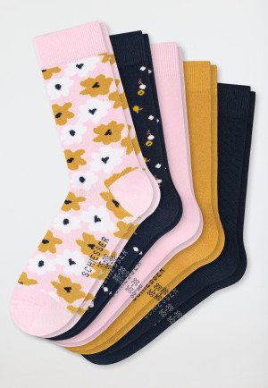 Girls' socks 5-pack multicolored - Flowers