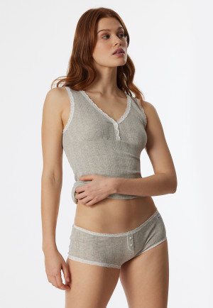 Mini-short gris chiné - Revival Agathe