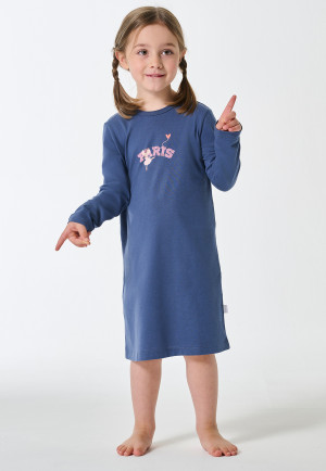 Camicia da notte manica lunga Paris mouse jeans blu - Kids Nightwear