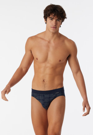 Slip Rio interlock fin imprimé bleu nuit/blanc - Fine Interlock