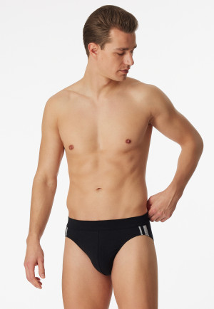 Rio briefs 3-pack organic cotton stripes black - 95/5