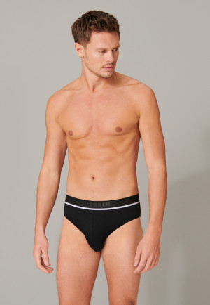 Slips Rio lot de 3 Organic Cotton taille élastique noir/gris - 95/5