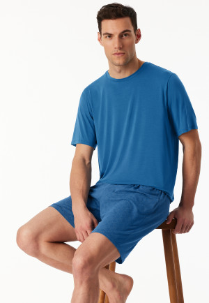 Schlafanzug kurz blau - Long Life Soft
