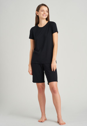 Chemise manches courtes modal noir - Mix + Relax