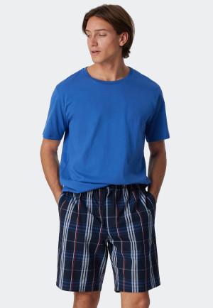 Maglia a maniche corte in cotone biologico, blu acqua - Mix+Relax