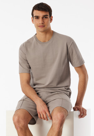 Shirt kurzarm Sweat-Qualität clay - Mix+Relax
