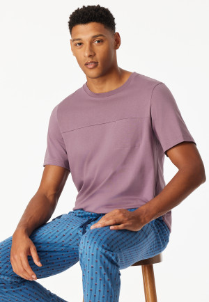 Shirt kurzarm Sweat-Qualität lila - Mix+Relax