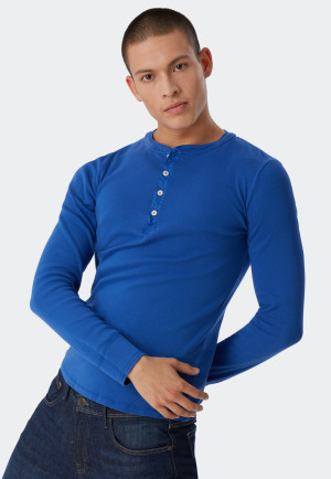 Tee-shirt manches longues bleu atlantique - Revival Karl-Heinz