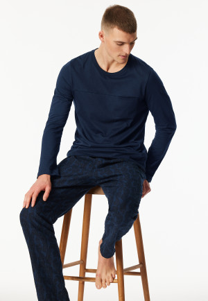 Tee-shirt à manches longues bleu foncé - Mix+Relax