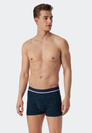 Shorts 3er-Pack Organic Cotton blau gemustert mehrfarbig - 95/5