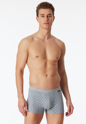 Shorts Feininterlock gemustert indigo - Fine Interlock