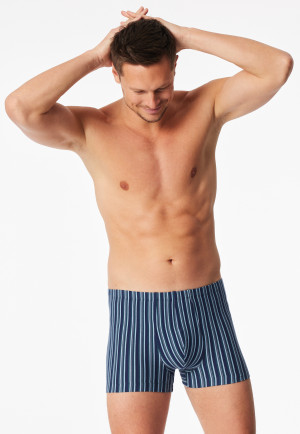 Shorts bleu marine rayés - 95/5