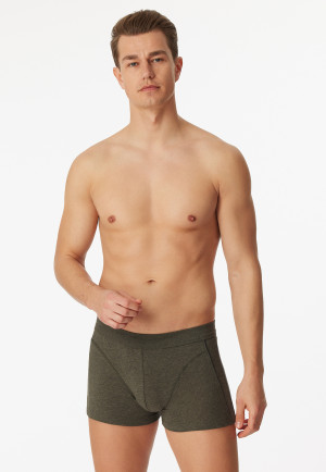 Pantaloncini in cotone biologico con bordino, verde screziato - Comfort Fit