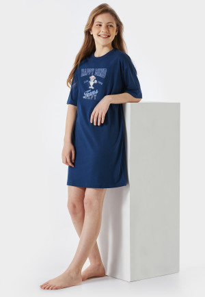 Sleepshirt short sleeve Organic Cotton College Mouse midnight blue - Nightwear