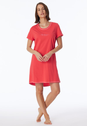 Sleepshirt short sleeve print red - Casual Essentials