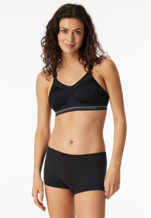 Soutien-gorge de sport noir à haute résistance aux chocs - SCHIESSER Sport