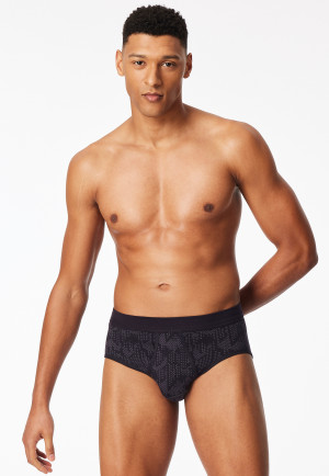 Slip sportivi Interlock con fantasia carbone - Fine Interlock