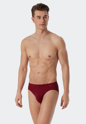 Slips supermini lot de 2 Tactel® uni imprimé bleu foncé/rouge - selected! premium inspiration