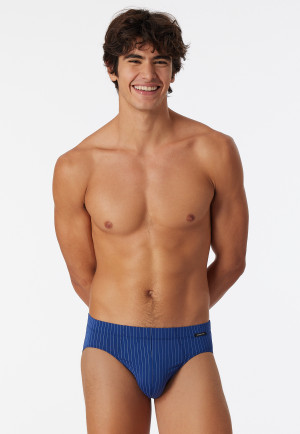 Supermini Micro-Qualität Nadelstreifen navy/creme - Pure Micro