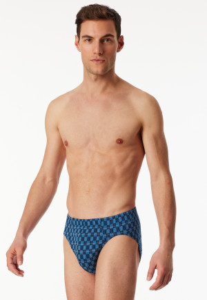 Supermini Slip blau kariert - 95/5