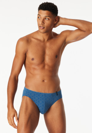 Supermini Slip gemustert blau - Long Life Soft