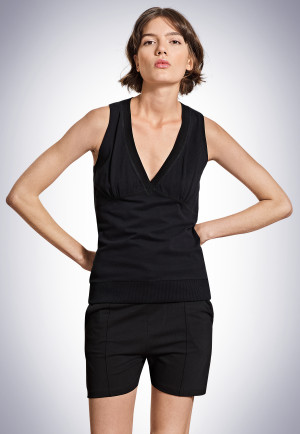 Sleeveless sweater black - Revival Merle