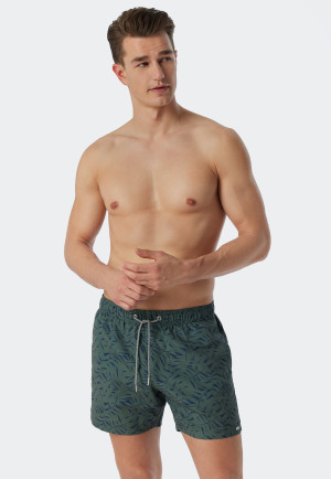 Swim shorts olive patterned - Wave Nature