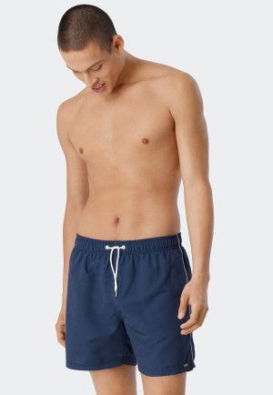 Short de bain matière tissée bleu foncé - Aquarium